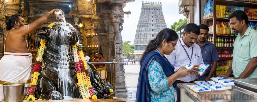 காலாவதியான பாலில் அண்ணாமலையாருக்கு அபிஷேகம்: கடைக்கு ரூ.10,000 அபராதம்