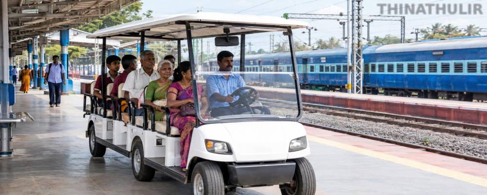 கோவில்பட்டி ரெயில்நிலையத்தில் மீண்டும் பேட்டரி கார் சேவை: பயணிகள் மகிழ்ச்சி