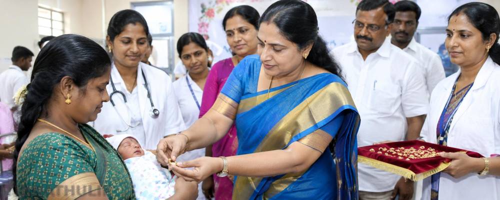 தாய்மாமன் தங்க மோதிரம் திட்டம் - விருதுநகரில் அமைச்சர் ஜெகதீஸ்வரி தொடங்கி வைத்தார் த