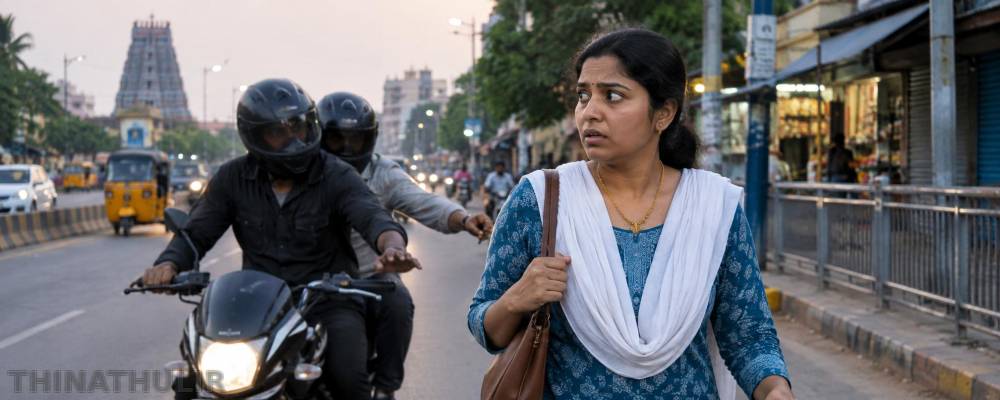 மதுரை: சாலையில் நடந்து சென்ற பெண்ணிடம் நகை பறிப்பு