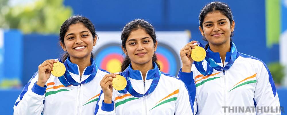 ஆசிய விளையாட்டில் இந்தியாவுக்கு 7வது தங்கம்: சீனாவை வீழ்த்தி மகளிர் வில்வித்தை அணி அசத்தல்