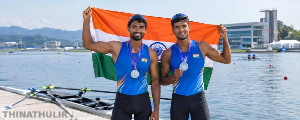 ஆசிய விளையாட்டு படகோட்டுதல் போட்டி: இந்தியாவுக்கு வெள்ளிப் பதக்கம்