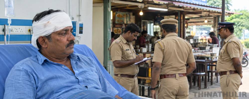 ஹோட்டல் உரிமையாளருக்கு அரிவாள் வெட்டு: மர்ம நபர்களுக்கு போலீசார் வலைவீச்சு