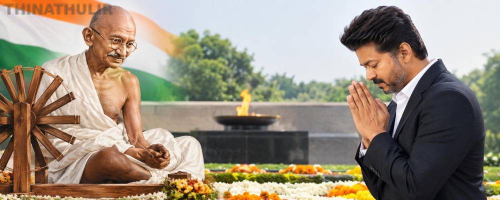 காந்தியின் அறவழியில் வெற்றிப் பயணத்தை தொடர்வோம்: முதல்-அமைச்சர் விஜய்