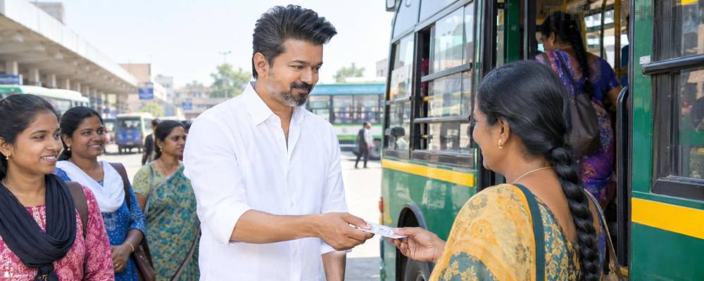 வெற்றிப்பயணம் திட்டம் தொடக்கம்: பெண்களுக்கு இலவச டிக்கெட் வழங்கினார் முதல்-அமைச்சர் விஜய்
