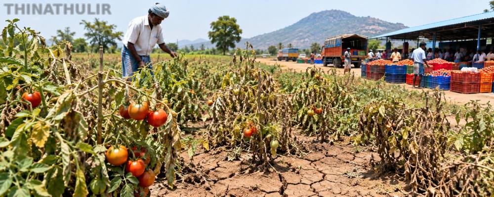 வறட்சியின் தாக்கம்: தக்காளி விலை கிடுகிடு உயர்வு