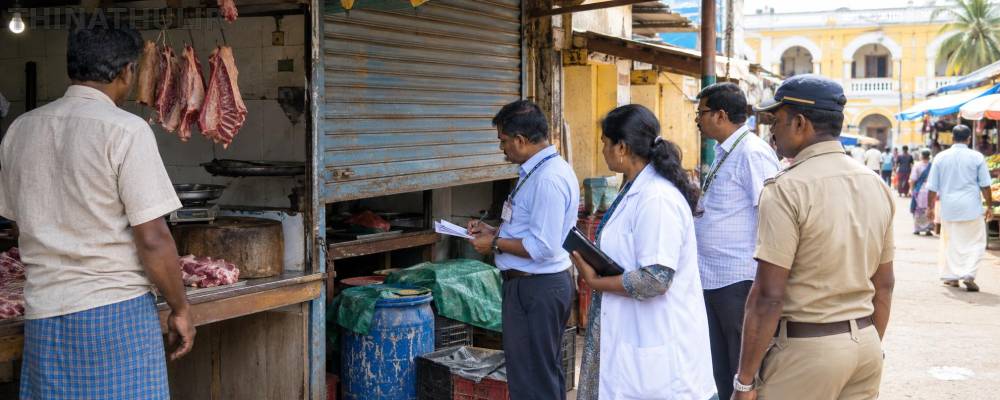 காந்தி ஜெயந்தி தடையை மீறி இறைச்சி விற்ற 10 கடைகளுக்கு அபராதம்