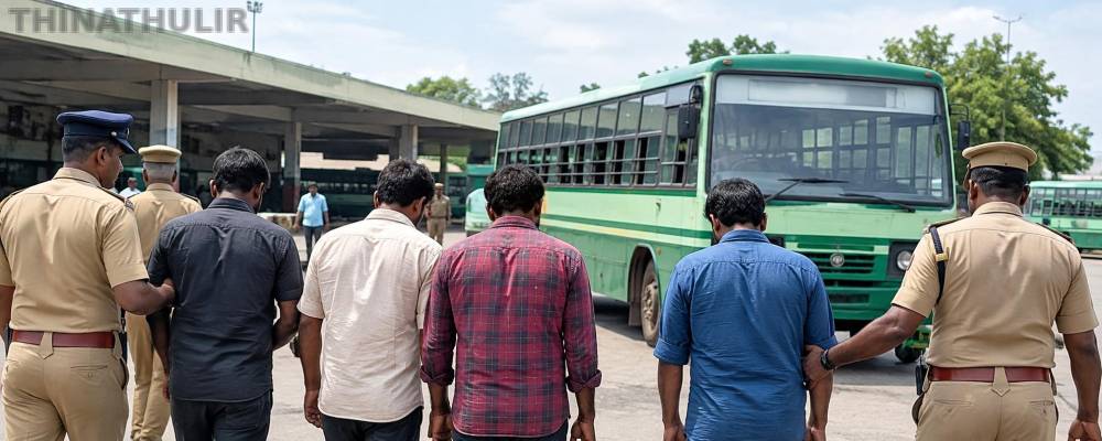 வள்ளியூரில் அரசு பஸ் நடத்துநர் சந்தேக மரணம்: 5 பேர் கைது