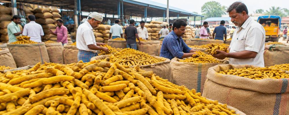 ஈரோடு மார்க்கெட்டில் மஞ்சள் விலை குவிண்டாலுக்கு ரூ.21 ஆயிரத்தை நெருங்கியது!