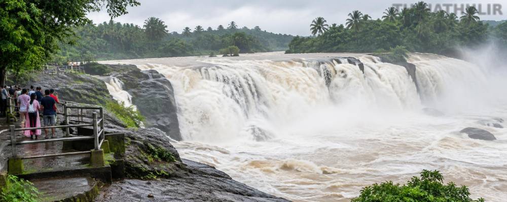 திற்பரப்பு அருவியில் வெள்ளப்பெருக்கு: சுற்றுலா பயணிகளுக்கு பகுதியாக குளிக்க அனுமதி