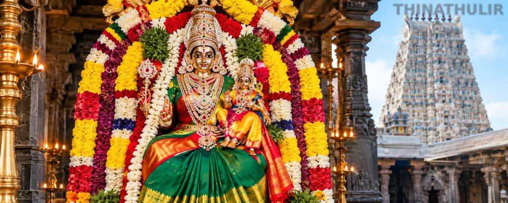 ஸ்ரீகாளஹஸ்தி நவராத்திரி விழா: ஸ்கந்தமாதா அலங்காரத்தில் ஞானப்பிரசுனாம்பிகை தாயார்