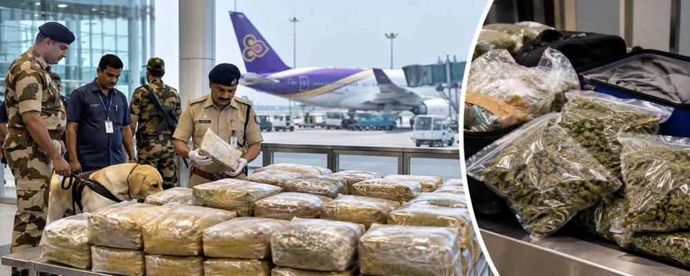 டெல்லி விமான நிலையத்தில் ரூ.150 கோடி மதிப்புள்ள கஞ்சா பறிமுதல்: ஒருவர் கைது