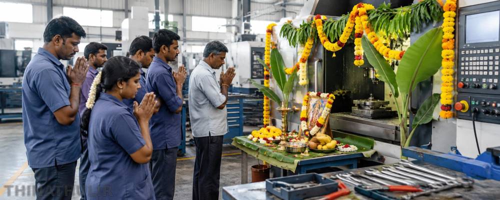 தமிழகம் முழுவதும் ஆயுதபூஜை உற்சாகம்: தொழிற்சாலைகள், அலுவலகங்களில் சிறப்பு வழிபாடு