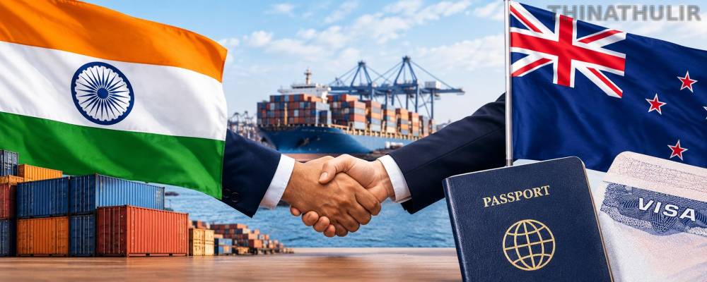 இந்தியா–நியூசிலாந்து தடையற்ற வர்த்தக ஒப்பந்தம் அமல்: 5,000 பேருக்கு விசா வாய்ப்பு