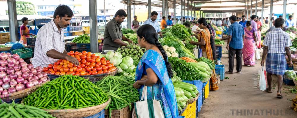 தென்னம்பாளையம் மார்க்கெட்டில் காய்கறிகள் விலை சரிவு