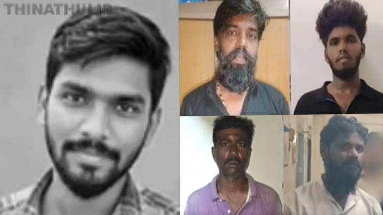தாமரை மலர் திருட உதவ மறுத்த பேரூராட்சி ஊழியர் கொலை: 4 பேர் கைது